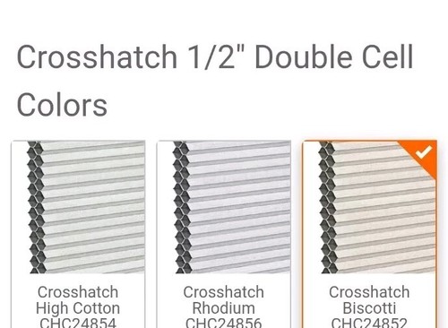 Levolor Cellular Shade Light Filtering Double 1/2 Cell Crosshatch Biscotti - Picture 3 of 3