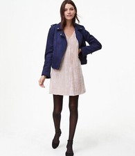 *LOFT Women’s Crushed Velvet Swing Dress Pink Size 10