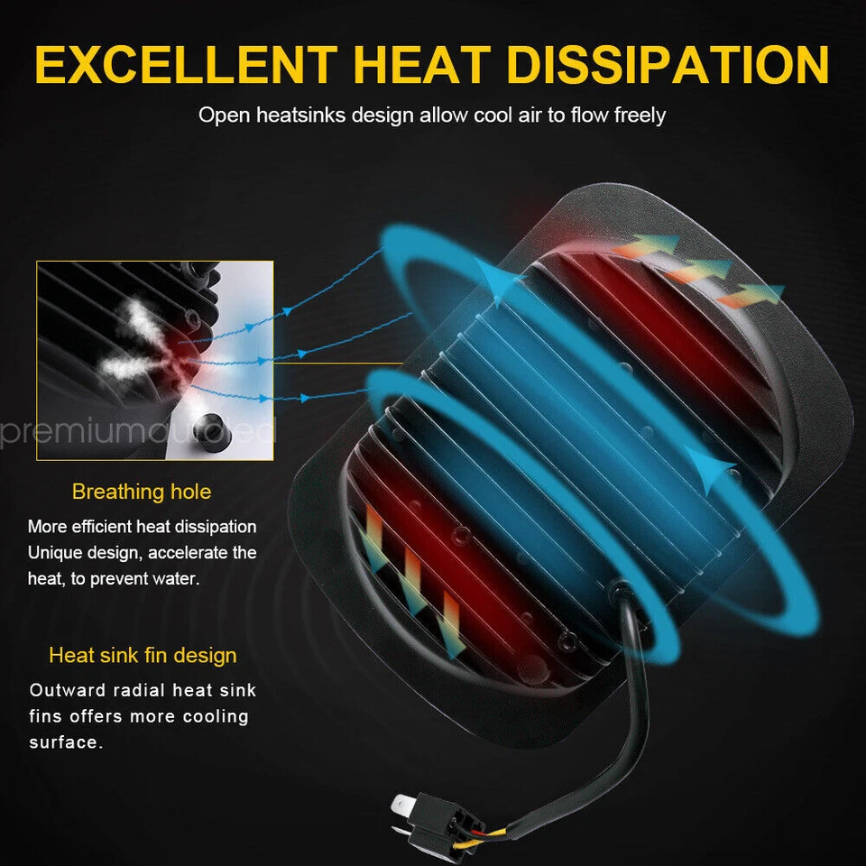 Пара светодиодных фар дальнего/ближнего света 7x6 дюймов DOT для GMC Safari C6500 C7500 Topkick - Изображение 2 из 4