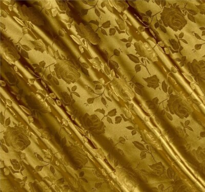 59/60'' Floral Jacquard Brocade Satin Fabric (100% Polyester)  By the Yard