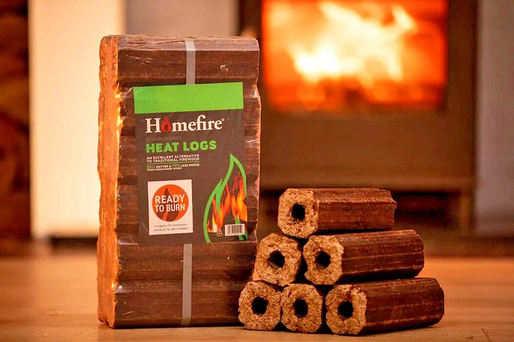 12 Pack Homefire High Energy Ultra Dry Heat Logs Eco Wood Open FireLog  StoveFuel 5017974010152 | eBay