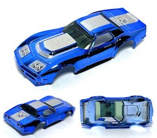 1pc AFX-tras A/P Chevy Corvette Slot Car BODY 'Vivid Vettes' Ultra Chrome INDIGO