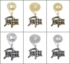 Death Metal Band Pendant 18",20",24" Box, Cuban, Rope Chain Necklace XSP815