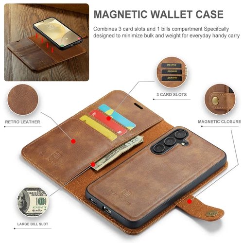 For Samsung Galaxy S25 S24 S23 Ultra A55 A35 A15 A54 Leather Wallet Card Cover - Picture 54 of 57