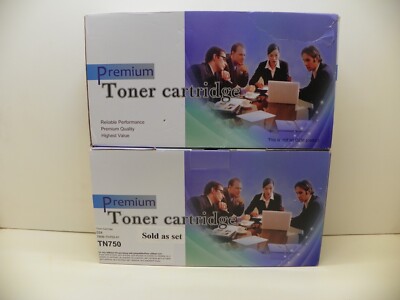 v4ink 2-Pack Compatible Toner Cartridge Replacement for Brother TN-750 TN750 TN-