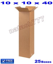 25 - 10x10x40 Cardboard Boxes 32-ECT Mailing Packing Shipping Corrugated Carton