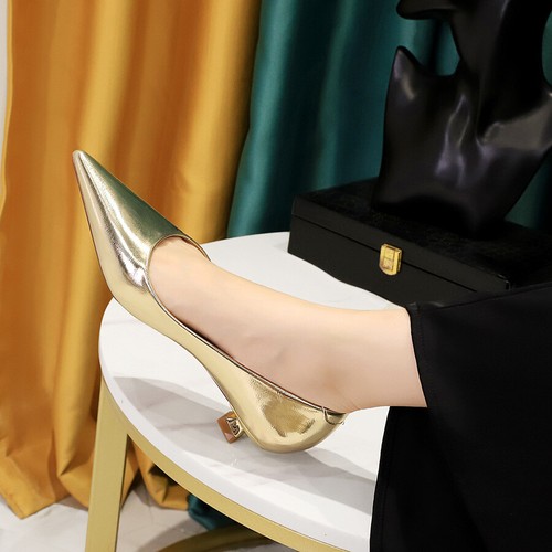 Damen Kätzchen Slipper spitze Zehenpartie Schuhe Lackleder Freizeitschuhe Größe 38-43 - Bild 15 von 18