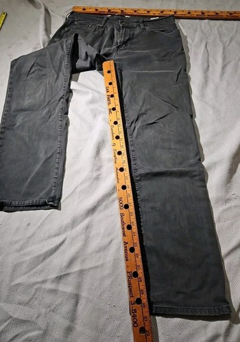 Big Star Jeans Mens 32R Black Union Denim Straight Leg Stretch Casual Pants - Picture 7 of 16