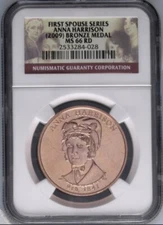 2009 Anna Harrison First Spouse Series Bronze Medal NGC MS66RD