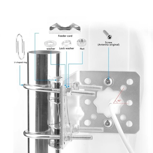 Wall Mount for Starlink Gen 2 Mount Bracket for Eave Roof Wall Installation - Afbeelding 6 van 8