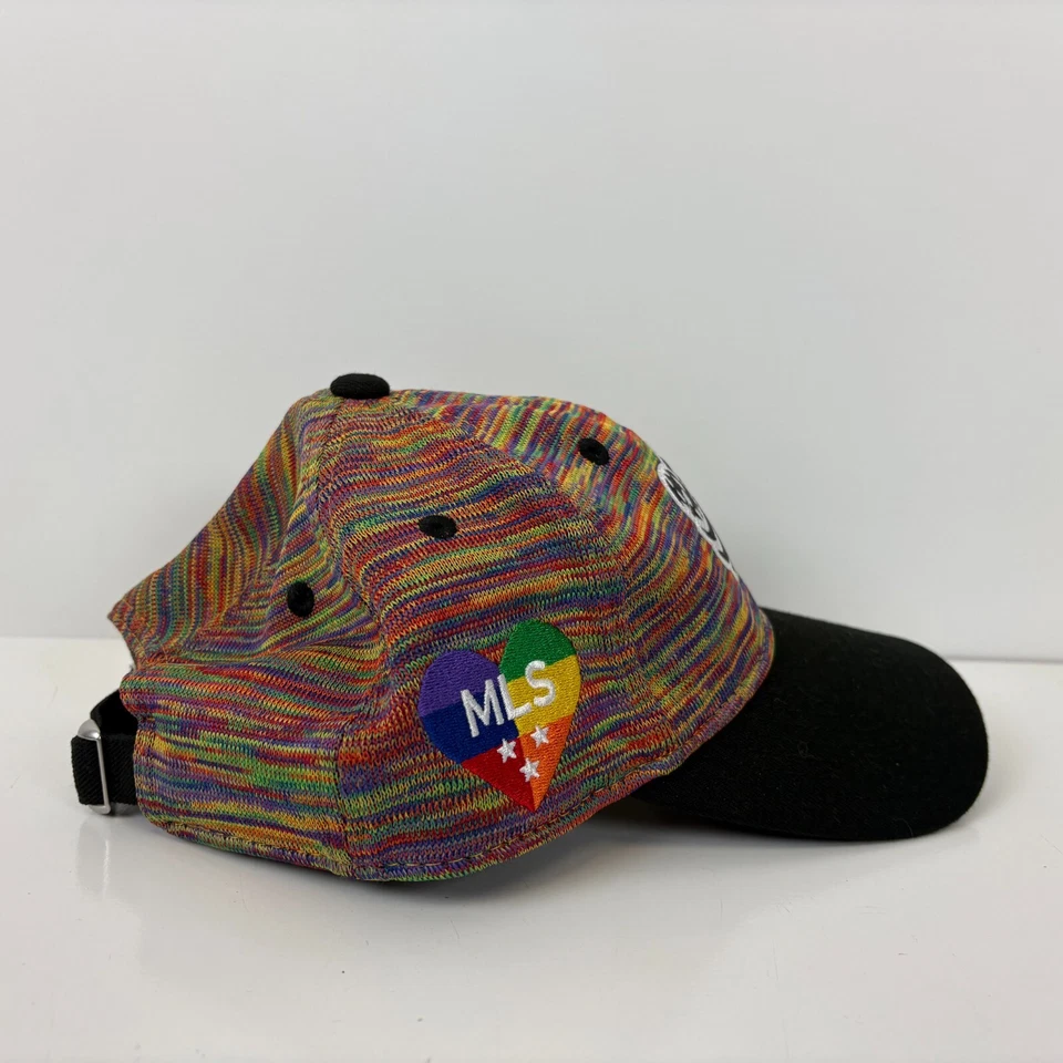 New England Revolution Pride Strapback Hat MLS Soccer LGBTQ - Image 2 of 4