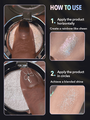 SHEGLAM Over The Rainbow Glitter Eyeshadow Topper 5 Prismatic Color Highlighter - Picture 8 of 18