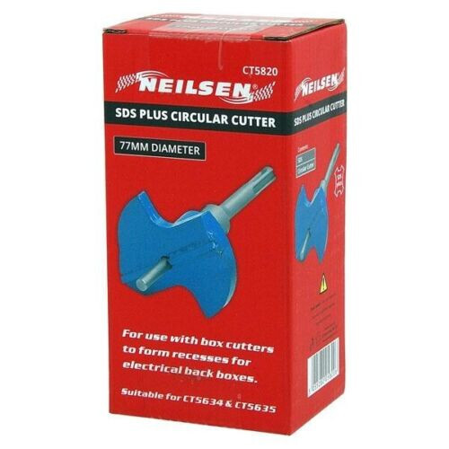TCT SDS Plus Electrician Box Cutter 4 single Double Socket Back Box Circular NEW - Picture 8 of 8