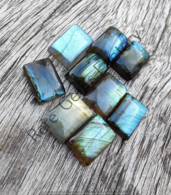 Natural Labradorite Multi Color Rectangle Shape Gemstones 5x7mm-12x16mm