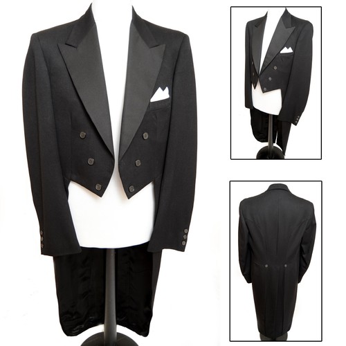 Vintage Bespoke 1940s Black Evening 