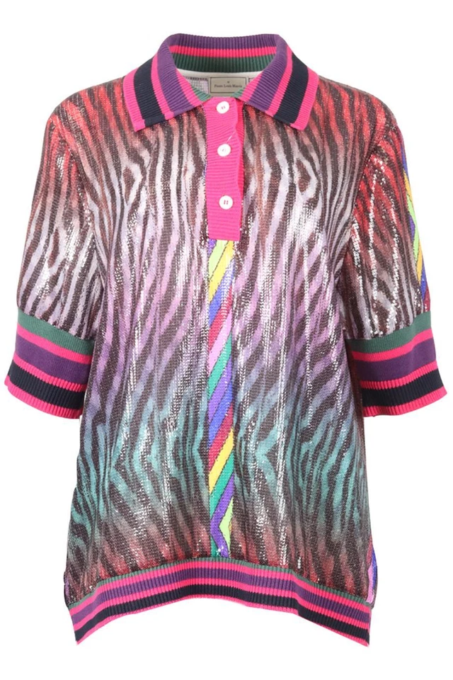 PIERRE-LOUISE MASCIA MEN'S WOVEN POLO SHIRT LARGE