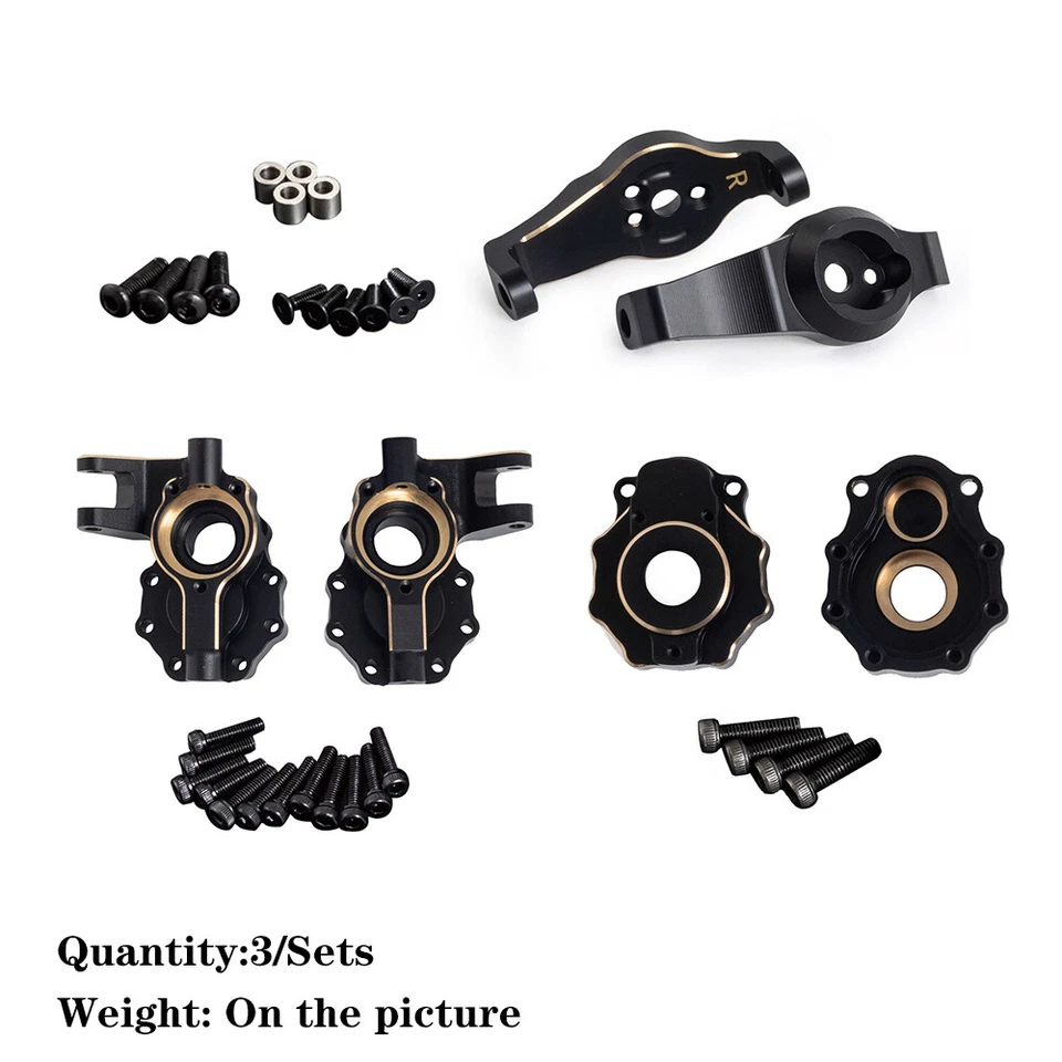 MARKENLOS Kit aggiornamenti blocco contrappeso in ottone per asse 1/10 Traxxas TRX4 TRX6 RC SDE