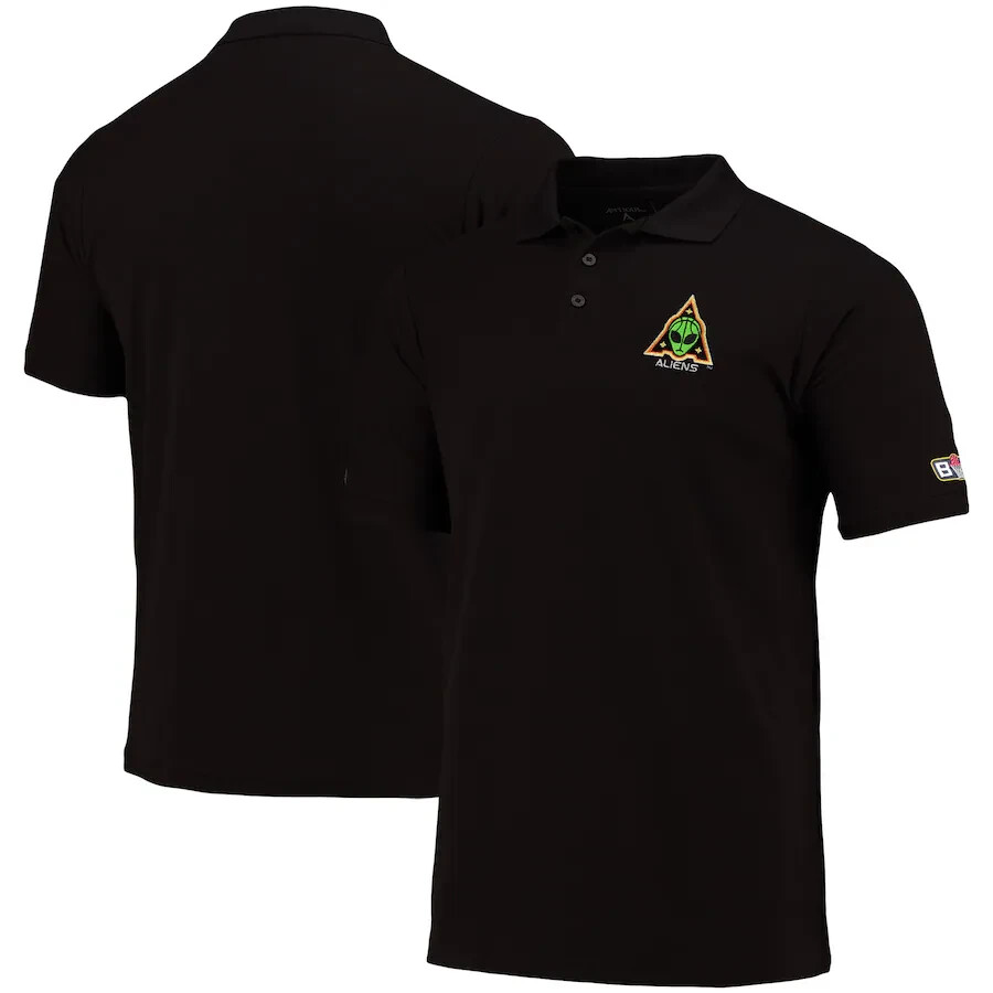 Мужское поло XL Pique с логотипом Aliens Antigua Legacy Desert Dry Черный 3790₽
