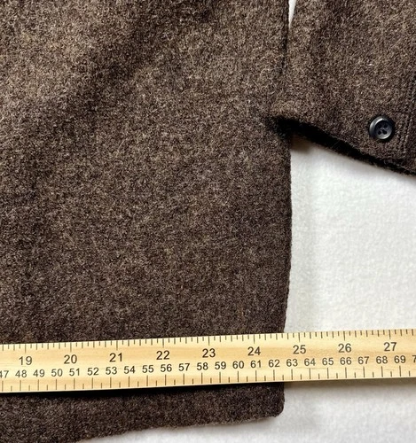 Banana Republic Men’s Boucle Shirt Jacket Brown Heather Wool Blend Button XXL image 9