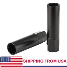 2pcs Black Socket Key Tool for 7 spline Lug Nuts | 19mm, 3/4", 21mm, 13/16" Hex