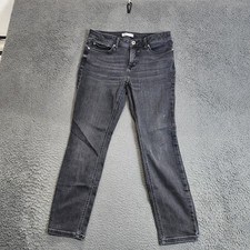 LC Lauren Conrad Skinny Jeans Womens 10 Charcoal Wash Mid Rise Stretch Denim