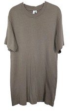 And Other Stories Dress S 8-10 Mink Brown 100% Cotton T-Shirt Dress Oversized