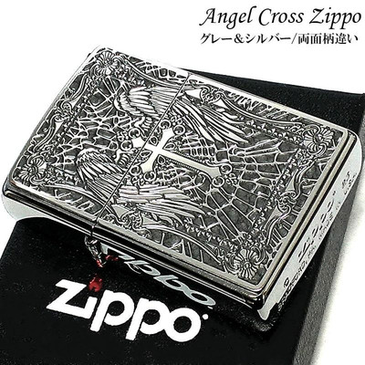 Angel Cross Silver Double Sided Zippo Oil Lighter MIB | eBay