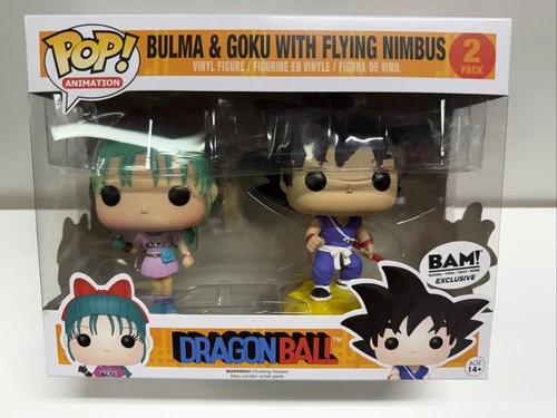 Funko Pop! Dragon Ball DBZ Bulma & Goku 2 Pack Books A Million BAM Exclusive