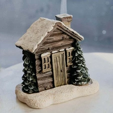 Christmas Cabin Incense Burner Table Centerpiece for Holiday Dinner Study