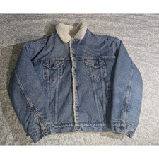 Levi  s Vintage Men  s Sherpa Lined Denim Trucker Jacket Blue Size XL Made in USA
