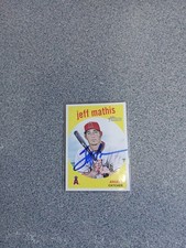 Jeff Mathis Signed In Person 2008 Topps Heritage Angels Card A16