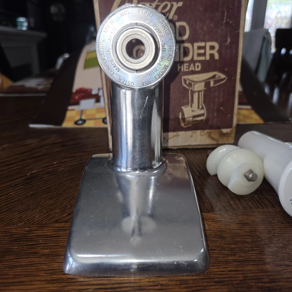 Cabezal de molinillo de alimentos Oster vintage modelo 945-08H kit de accesorios de acero inoxidable Foto 4 de 4