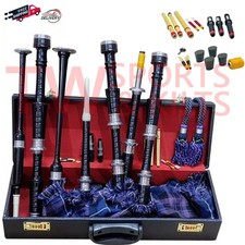 Scottish Highland Full Set Black Bagpipe Cover With Pride Of Scotland Cover Case