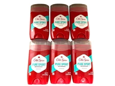 6 Pack Old Spice High Endurance Deodorant Mens Pure Sport Fresh Scent 2.25 Oz