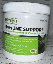 Tomlyn Immune Support L-Lysine 500mg. Cat Supplement Powder 3.5 oz. Exp. 02/2028