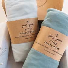 Cradle Sheets Fitted 18 x 36 Inch Snuggly Soft 100 Jersey Cotton Light ...