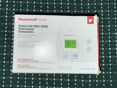 #ad Honeywell PRO 3000 Heat AC Heatpump Thermostat TH3110D1008 $65.85