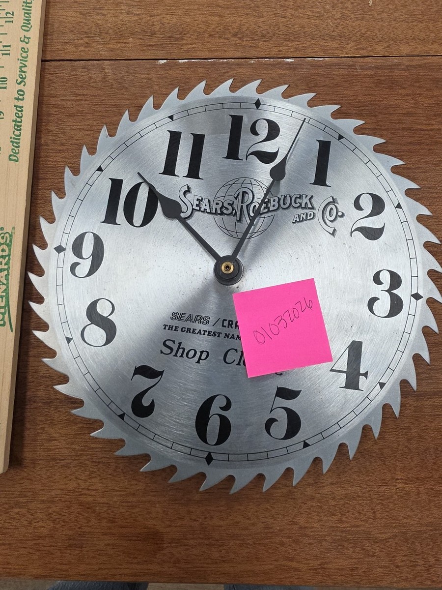 SEARS ROEBUCK & CO CRAFTSMAN シアーズ 置き時計 Sears Roebuck and Co. Saw Clock Tested works- NES15 | eBay