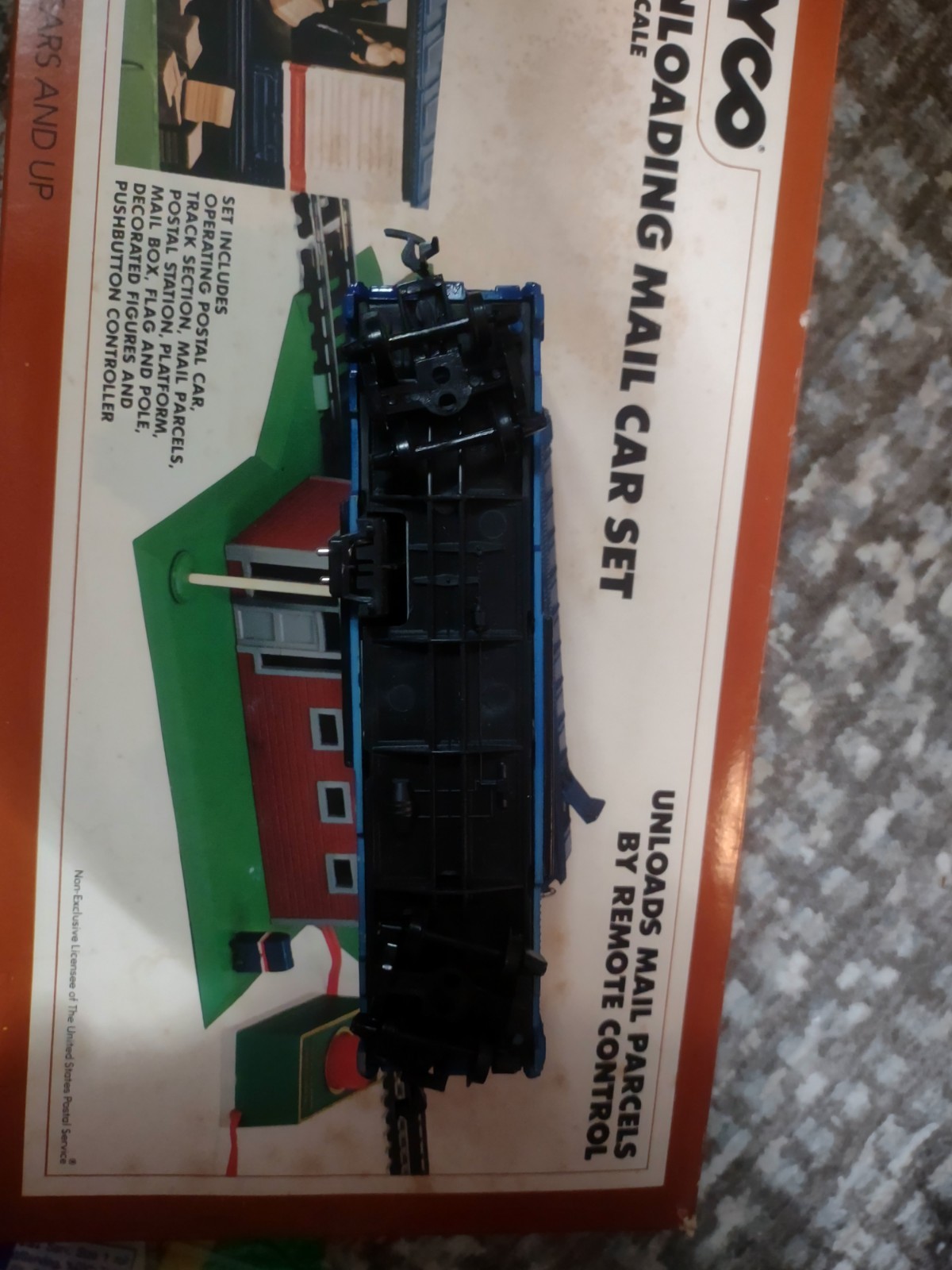 Tyco Trains Unloading Mail Car  Post Office NIB Action Kit Set Railroad Building