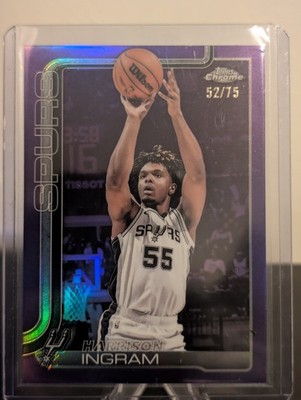 2025-2026 Topps Chrome Harrison Ingram Purple Refractor /75 Spurs
