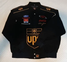 🎄Dale Jarrett #88 UPS Racing Jacket JH Design 3XL NASCAR Embroidered Black 🎁