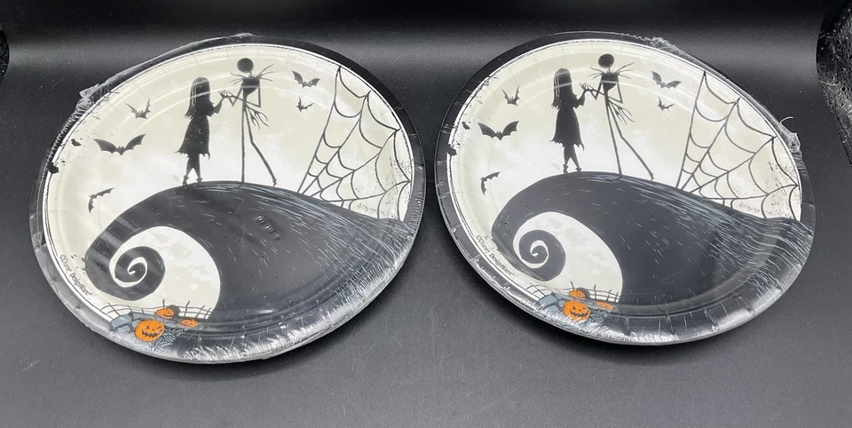 PLATOS DE PAPEL PESADILLA ANTES DE NAVIDAD 2 PAQUETES Foto 3 de 3