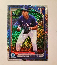 Yolfran Castillo 2024 1st Bowman Chrome SPECKLE REFRACTOR 258/299 Rangers RC S6