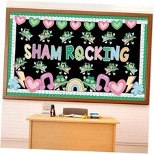 St. Patrick's Day Classroom Bulletin Board Decoration Sham Rocking Photo DIY