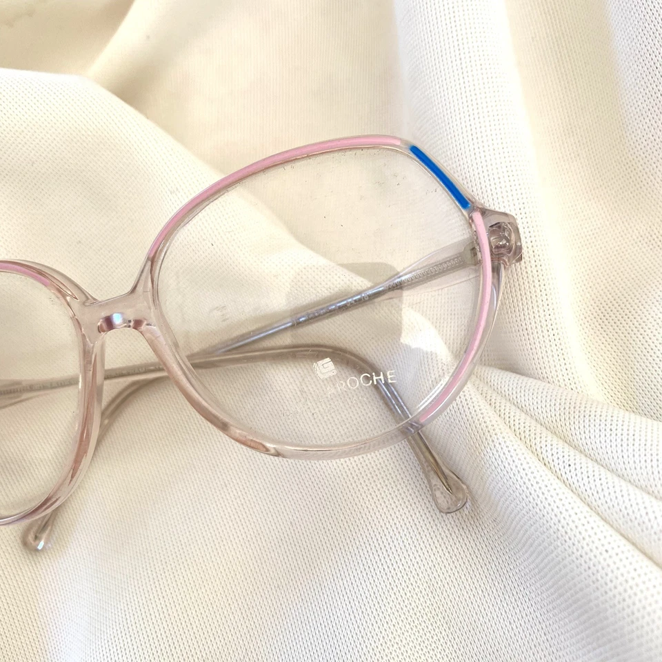 Vintage Guy Laroche NOS Pink Blue Frames ITALY Eyeglasses Glasses 54 18 - Image 2 of 4