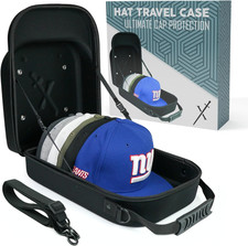 Hat Travel Case for Baseball Caps   Hard Shell Travel Hat Case with Carrying Han