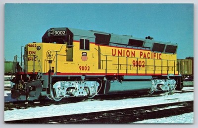 Union Pacific 9002 EMD GP40X Locomotive Chicago IL 1978 Train Postcard