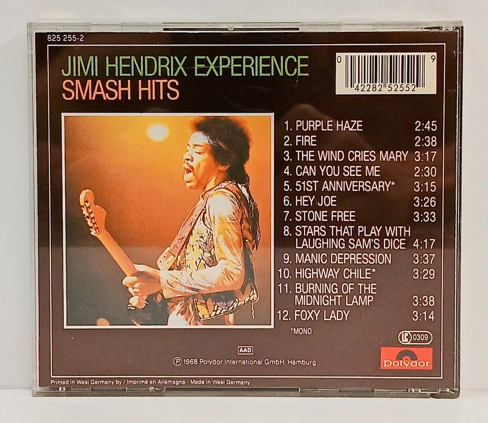 Jimi Hendrix Experience Smash Hits Brand New CD Album Polydor 1968 West Germany  Foto 2 de 4