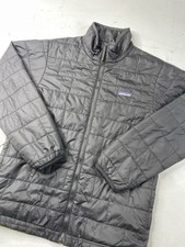 Patagonia Nano Puff Jacket Kids L 12 Youth Boys Black Insulated Puffer Coat
