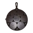Vtg Griswold No 34 Cast Iron Swedish Pancake Pan Restored And Ready, Flat Bottom